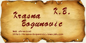 Krasna Bogunović vizit kartica